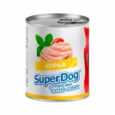 Паштет консервированный для всех пород SuperDog с курицей 800 г
