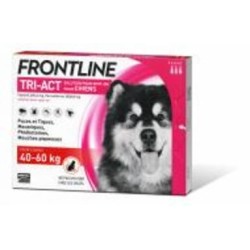 Капли для собак Frontline TRI-ACT 40-60 кг (XL) 3 x(за 1 п-тку 0,5мл, 3 в уп.) 6 мл
