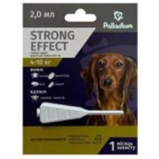 Капли для собак 4-10 кг Palladium Strong Effect от блох, клещей и комаров 2 мл