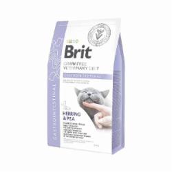 Корм сухой для взрослых котов Brit VetDiets при нарушениях пищеварения сельдь, яйцо, горох 2 кг