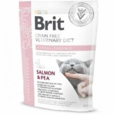 Корм сухой для взрослых котов Brit VetDiets с пищевой аллергией и непереносимостью ингредиентов лосось, горох 400 г