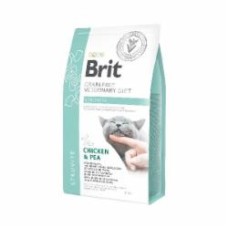 Корм сухой для взрослых котов Brit VetDiets при лечении и профилактике мочекаменной болезни курица, горох 2 кг