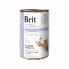 Корм влажный для взрослых собак для всех пород Brit VetDiets для желудочно-кишечного тракта (лосось, горох) 400 г