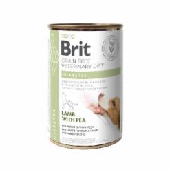 Корм влажный для взрослых собак для всех пород Brit VetDiets при сахарном диабете (ягненка, горох) 400 г