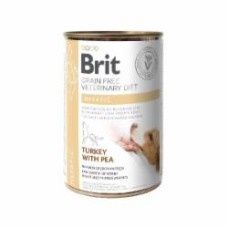 Корм влажный для взрослых собак для всех пород Brit VetDiets для поддержания работы печени (индейка, горох) 400 г