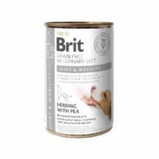Корм влажный для взрослых собак для всех пород Brit VetDiets для поддержания обмена веществ в суставах (сельдь, горох) 400 г
