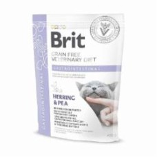 Корм сухой для взрослых котов Brit VetDiets при нарушениях пищеварения сельдь, яйцо, горох 400 г