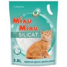 Наполнитель для кошачьего туалета MIAU MIAU силикагелевый 3.8 л