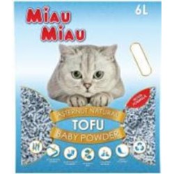 Наполнитель для кошачьего туалета MIAU MIAU TOFU BABY POWDER 6л