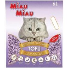 Наполнитель для клеток и лотков MIAU MIAU TOFU LAVANDA 6л