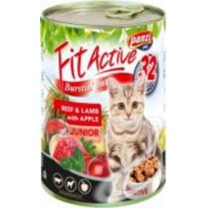 Консерва для котят FitActive Junior ягненок и яблоко с говядиной 415 г