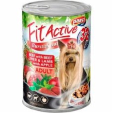 Консерва для собак для всех пород FitActive мясо печень говядина и ягненок 415 г