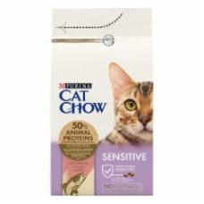 Корм сухой для взрослых кошек с чувствительной кожей и пищеварением Purina Cat Chow Sensitive 1,5 кг