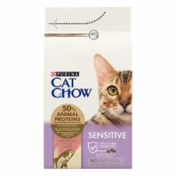Корм сухой для взрослых кошек с чувствительной кожей и пищеварением Purina Cat Chow Sensitive 1,5 кг
