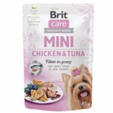 Корм влажный для собак для малых пород Brit Care с курицей и тунцом 85 г