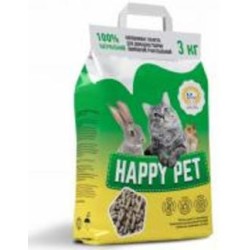 Наполнитель для кошачьего туалета Happy Pets растительный 3 кг