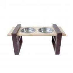 Миска двойная 10 центів для Джека №1 M/L 2х600 мл коричневая Миска двойная 10 центів для Джека №1 M/L 2х600 мл коричневая