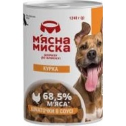 Консерва для всех пород М'ясна миска кусочки курицы в соусе 1,24 кг