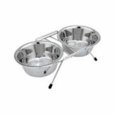 Подставка Swastik Industries с мисками 2x240 мл SWT2401-1