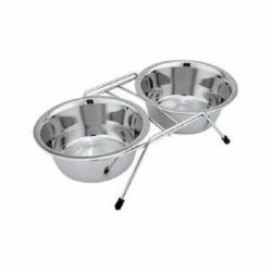 Подставка Swastik Industries с мисками 2x240 мл SWT2401-1