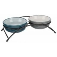 Миска двойная Trixie с металлической подставкой Eat on Feet 13 см 2x0,25 л