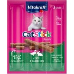 Лакомство для котов Vitakraft Палочки мясные утка и кролик 3 шт. х 6 г