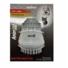 Щетка массажная AnimAll Groom с дозатором серая MR8704