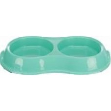 Миска Trixie для кошек двойная пластик 2x0.2 л 11 cм (249985)