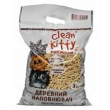 Наполнитель для кошачьего туалета Clean Kitty из натуральной ели 3 кг