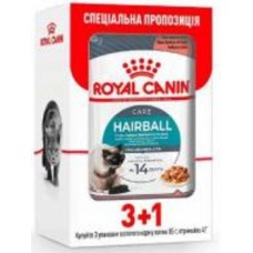 Корм влажный для взрослых кошек для выведения комочков шерсти Royal Canin Hairball Care в соусе 3+1 шт. 85 г