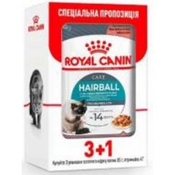 Корм влажный для взрослых кошек для выведения комочков шерсти Royal Canin Hairball Care в соусе 3+1 шт. 85 г