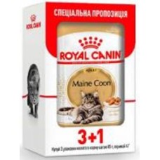 Корм влажный для взрослых кошек породы Мэйн-Кун Royal Canin Maine Coon Adult в соусе 3+1 шт. 85 г