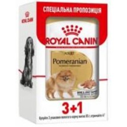 Корм влажный для собак породы Померанский Шпиц от 8 месяцев Royal Canin Pomeranian Adult 3+1 шт. 85 г