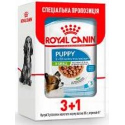 Корм влажный для малых пород Royal Canin Puppy X-Small 3+1 шт. 85 г