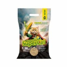 Наполнитель для кошачьего туалета SuperCat кукурузный 2,5 кг