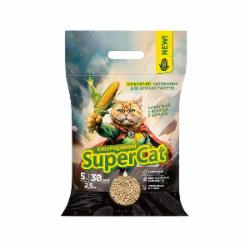 Наполнитель для кошачьего туалета SuperCat кукурузный 2,5 кг