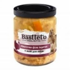 Корм влажный для собак для всех пород Basttet`o кусочки филе индейки в желе 500 г