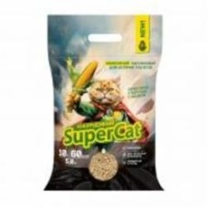 Наполнитель для кошачьего туалета SuperCat комкующийся кукурузный 5 кг