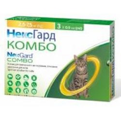 Капли Nexgard КОМБО Спот-он для котів 2,5- 7,5 кг