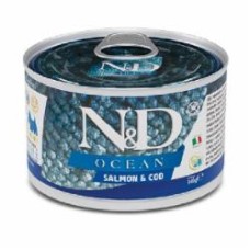 Консерва для всех пород Farmina N&D Ocean SALMON & COD ADULT MINI 140 г