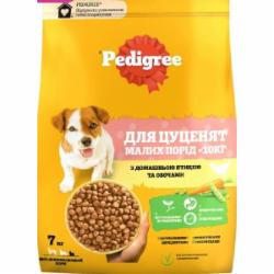 Корм сухой для щенков для малых пород Pedigree с домашней птицей и овощами 7 кг