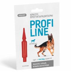 Капли ProVET для собак 20-40 кг Profiline от блох, клещей, паразитов, вшей 1 пипетка, 3,0 мл