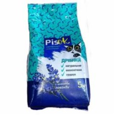 Наполнитель бентонитовый PisOk мелкий №3 с ароматом Лаванды 5 кг