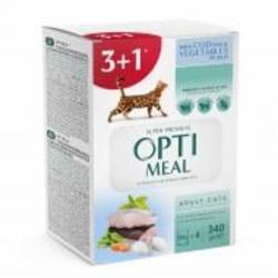Корм влажный Optimeal для взрослых кошек 