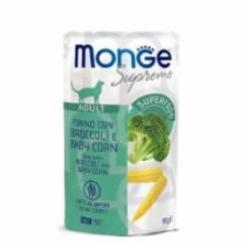 Корм влажный для котов Monge Adult тунец с брокколи и молодой кукурузой 80 г