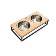 Подставка двойная Harley and Cho Lunch Bar Natural Wood + Black M
