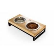 Подставка двойная Harley and Cho Lunch Bar Natural Wood + Black
