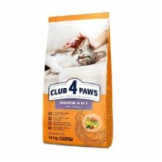 Корм сухой Club 4 Paws Премиум для взрослых кошек, живущих в помещении 