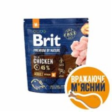 Корм сухой Brit Premium Adult M для взрослых собак средних пород с курицей 1 кг