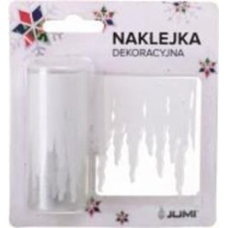 Наклейка на стекло новогодняя JUMI сосульки 7,6x200 см